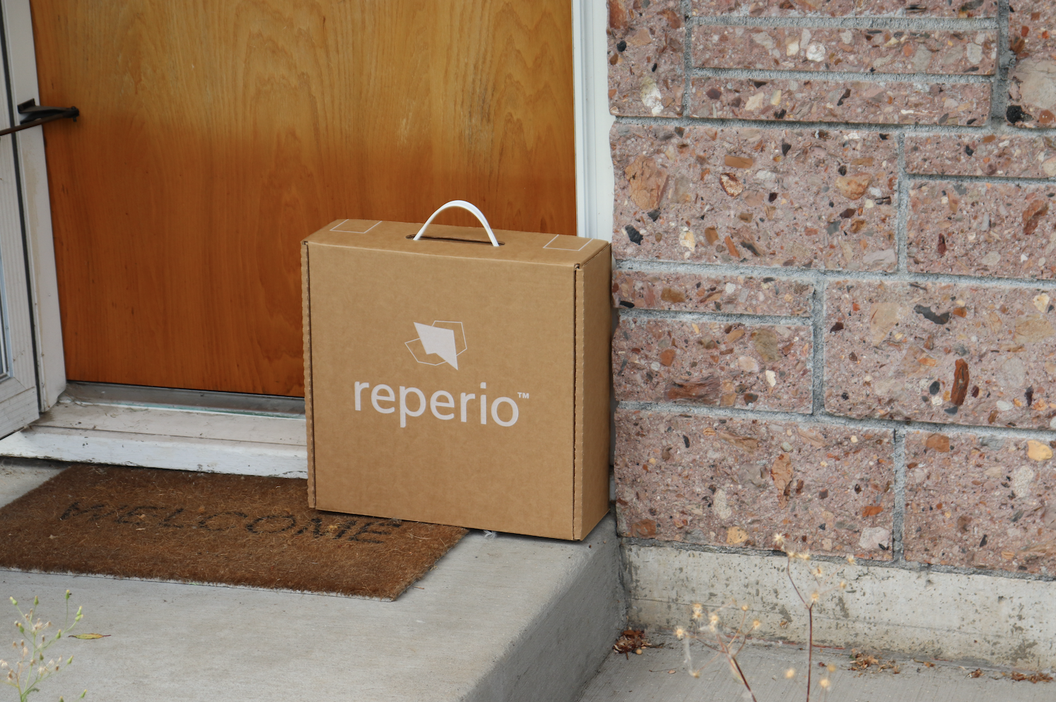 reperio box on porch doorstep